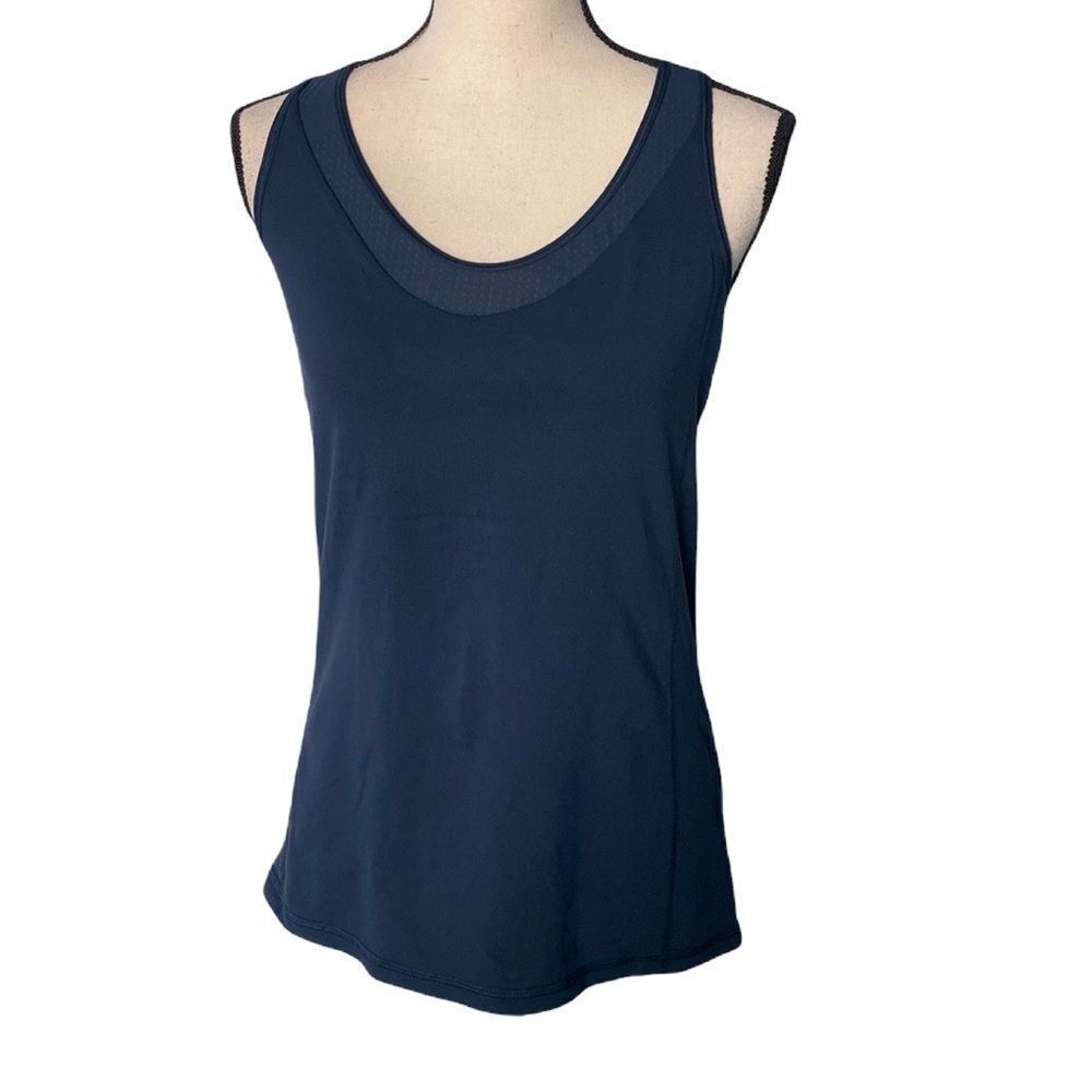 Lululemon Navy Blue Built In Bra Tank Top Size 10
